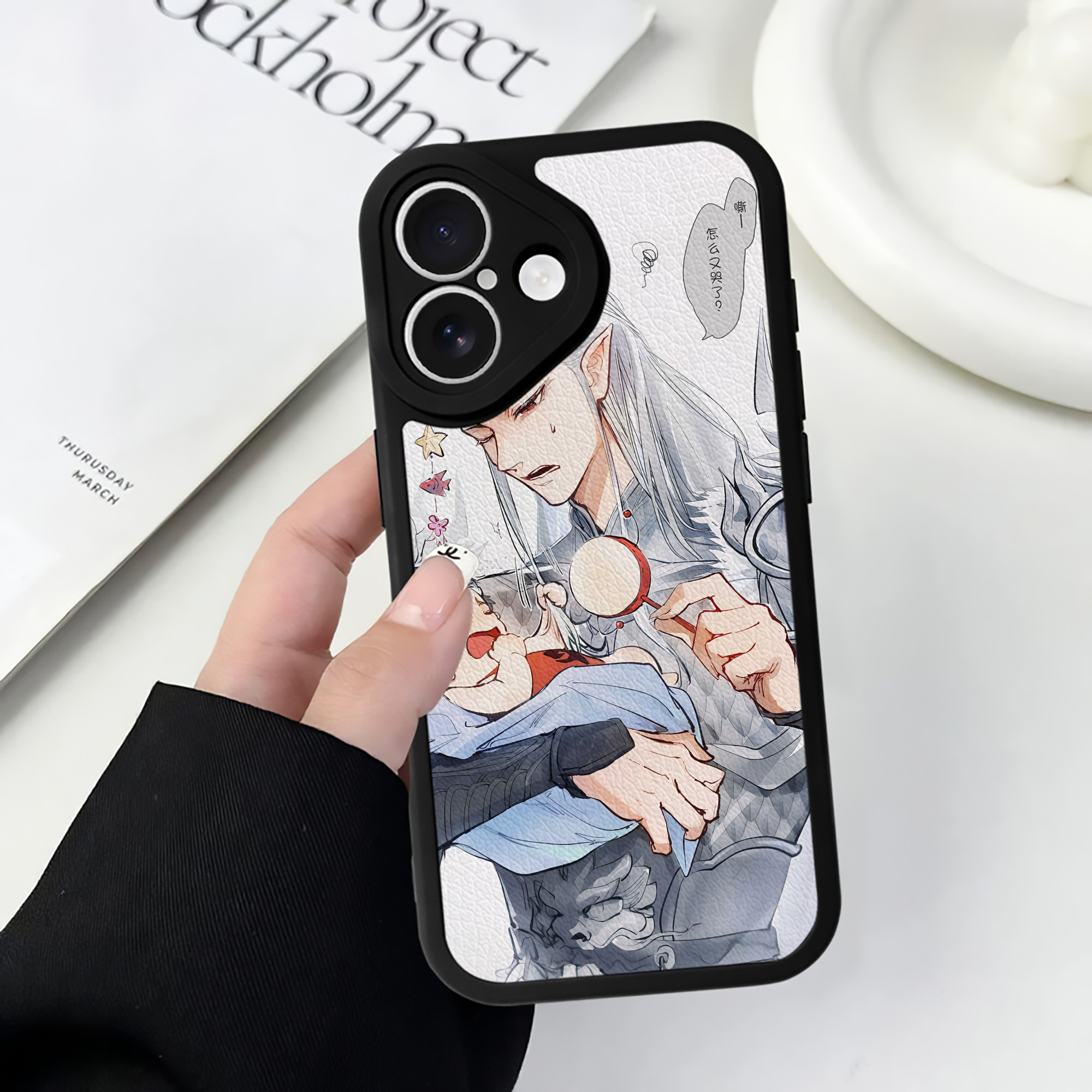 （画像用） Ne Zha 2 ナタ 魔童の大暴れ 【iPhone 16シリーズ対応】シリコンスマホケース（レザー調） 材質：シリコン
